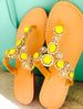 Boho Sandalen mit gelben Steinen Gr 37/38