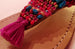 Sandalen Boho mit bunten Tasseln - Lilasouk