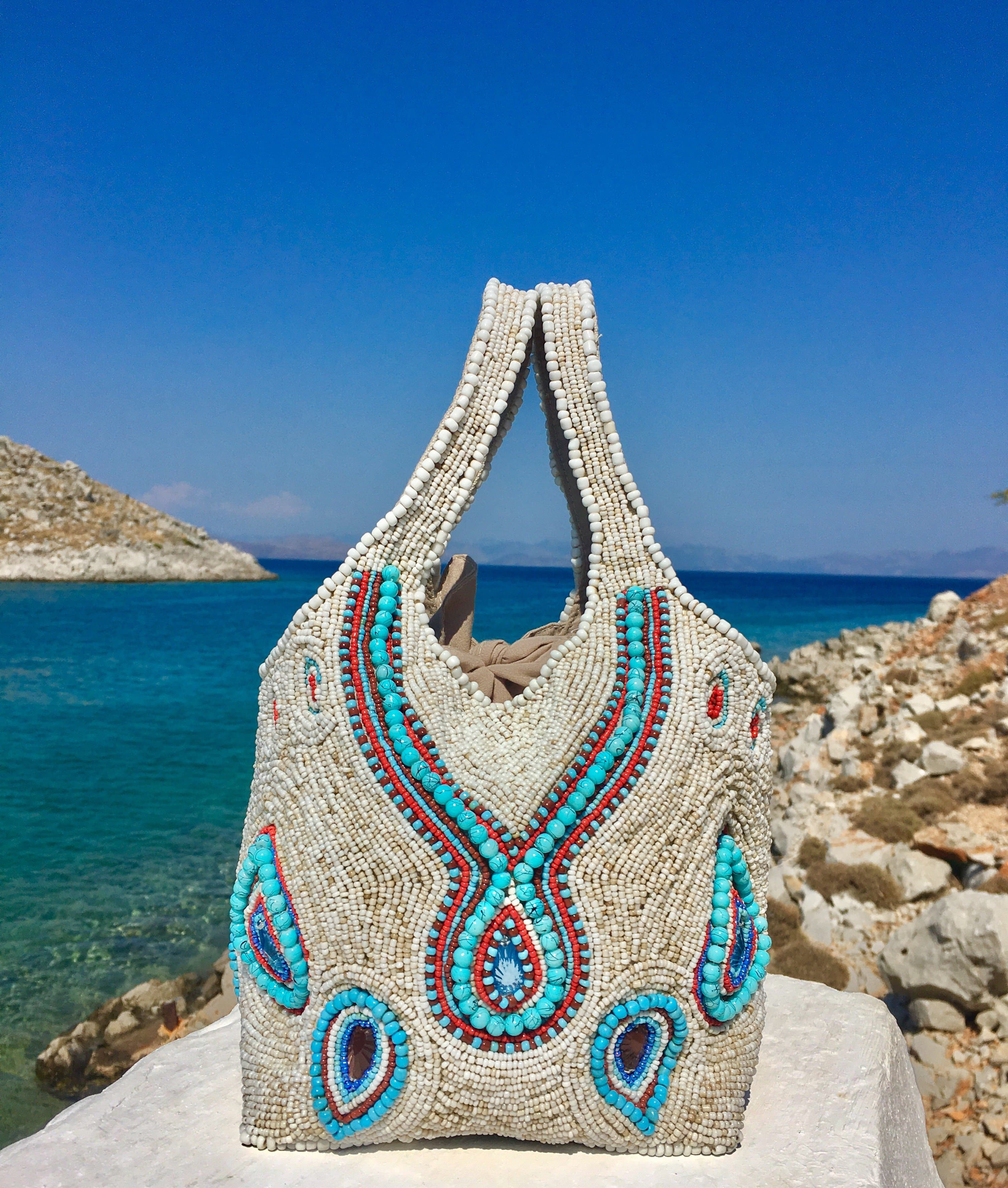 Perlentasche Handtasche Perlen TRUE VINTAGE LUXUS PERLEN TASCHE