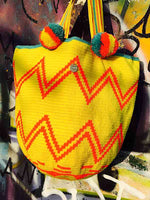 Wayuu Schultertasche-Strandtasche zigzag - Lilasouk